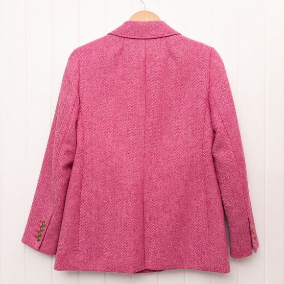 J. Crew Bristol Blazer in Pink English Wool Herringbone Size 4 - Picture 8 of 12